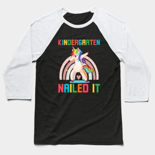 Dabbing Kindergarten Unicorn Graduation Class 2022 Nailed It Baseball T-Shirt